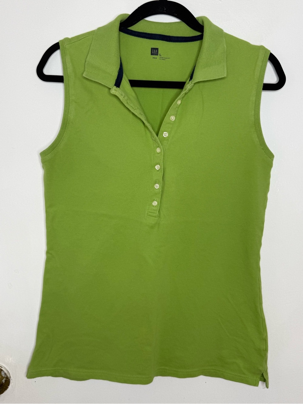 GAP Sleeveless Polo Tank in Lime Green